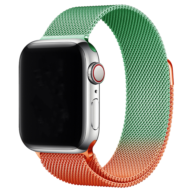 Apple watch milanese band - green orange