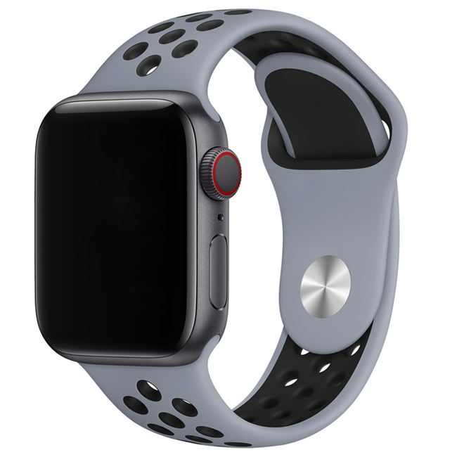 Apple Watch dubbel sport band - mist zwart