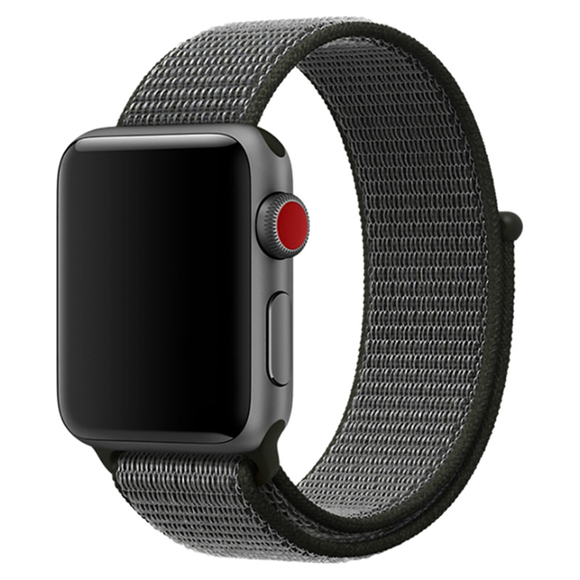 Apple Watch nylon sport loop band - donker olijf