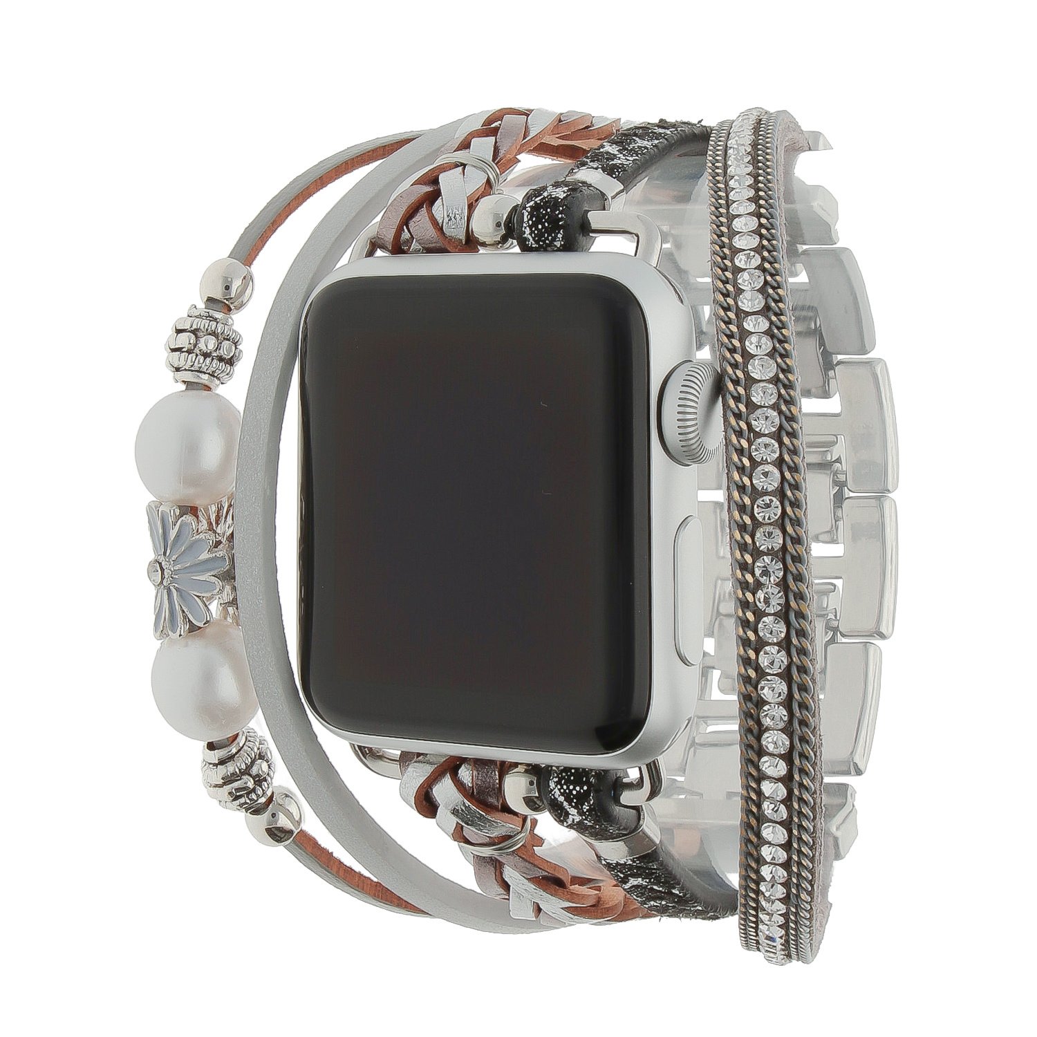 Apple Watch stalen accessoires schakel band - zilver - iwatch - Horlogeband Armband Polsband