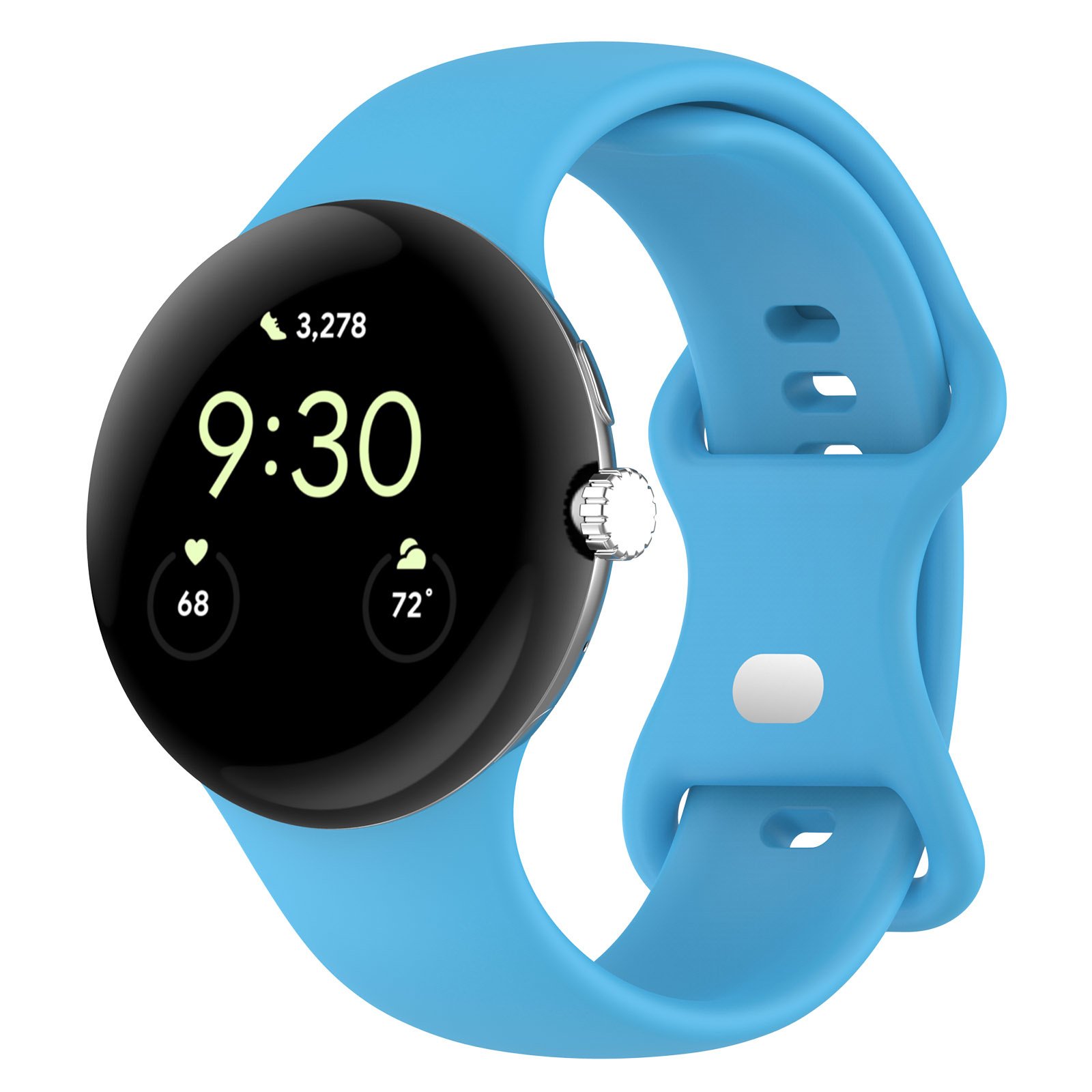 Google Pixel Watch sport band - blauw - Horlogeband Armband Polsband