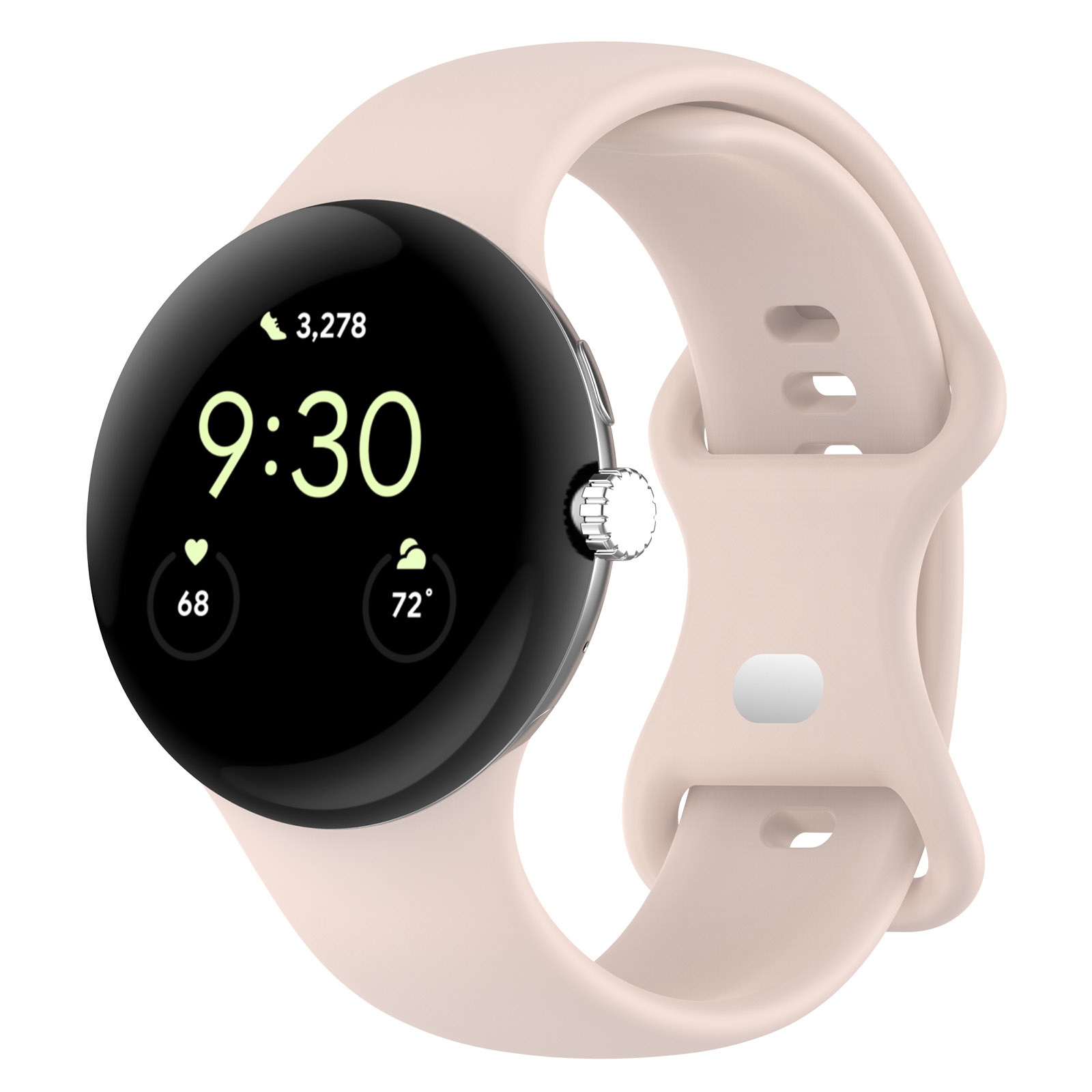 Google Pixel Watch sport band - roze - Horlogeband Armband Polsband