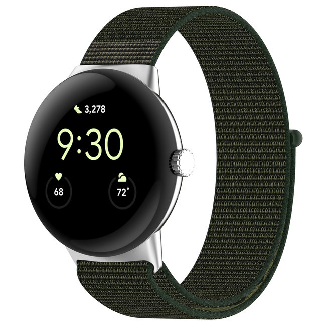Google Pixel Watch nylon sport loop band - groen