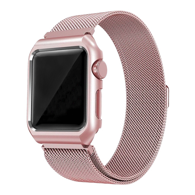 Merk 123watches Apple Watch milanese case band - rose goud