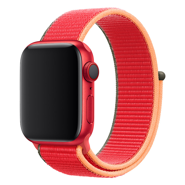 Apple watch nylon sport loop band - Strawberry