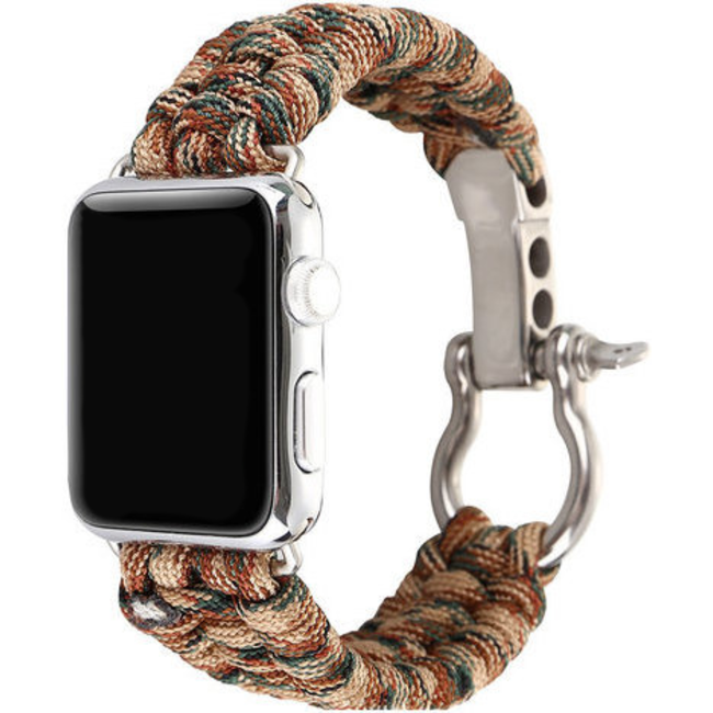 Apple Watch nylon rope band - camouflage bruin