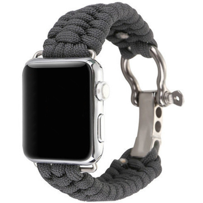 Merk 123watches Apple Watch nylon rope band - grijs