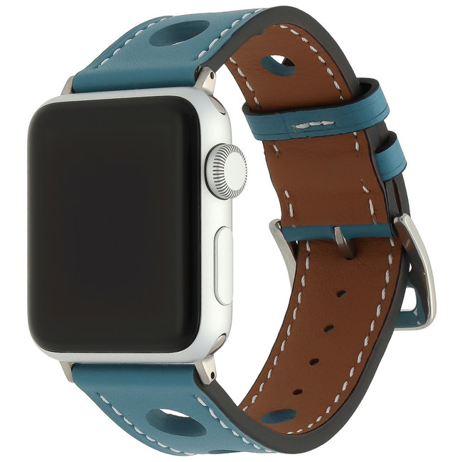 Apple watch leather hermes band - light blue