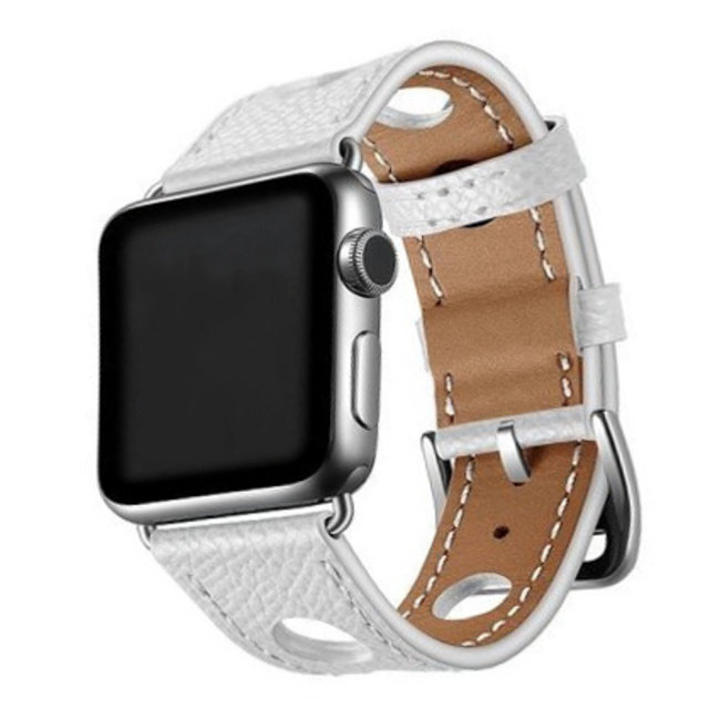 Apple Watch PU leren hermes band - wit