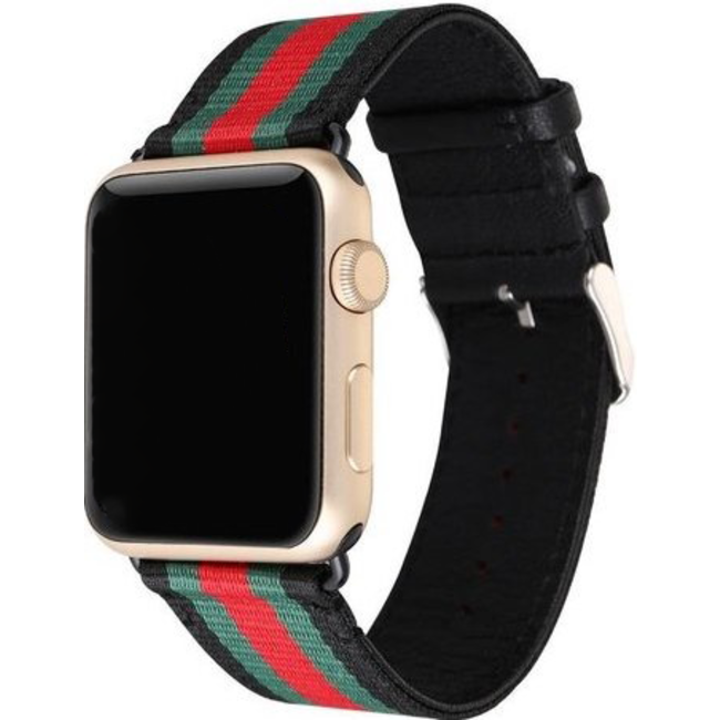 Apple Watch nylon double face band - zwart