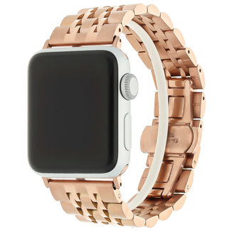 Merk 123watches Apple Watch rvs schakel band - rose goud