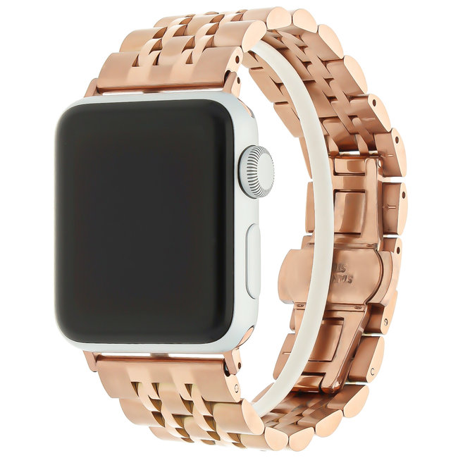 Apple watch stainless steel link band - rose gold
