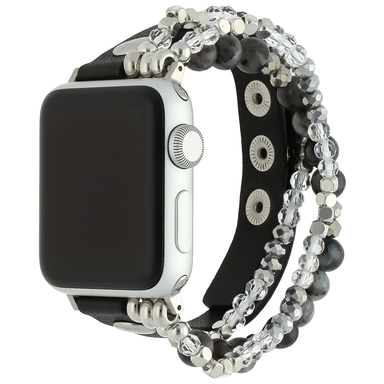 Bekwaam plus risico Apple Watch leren sieraden band - zwart - 123watches B.V.