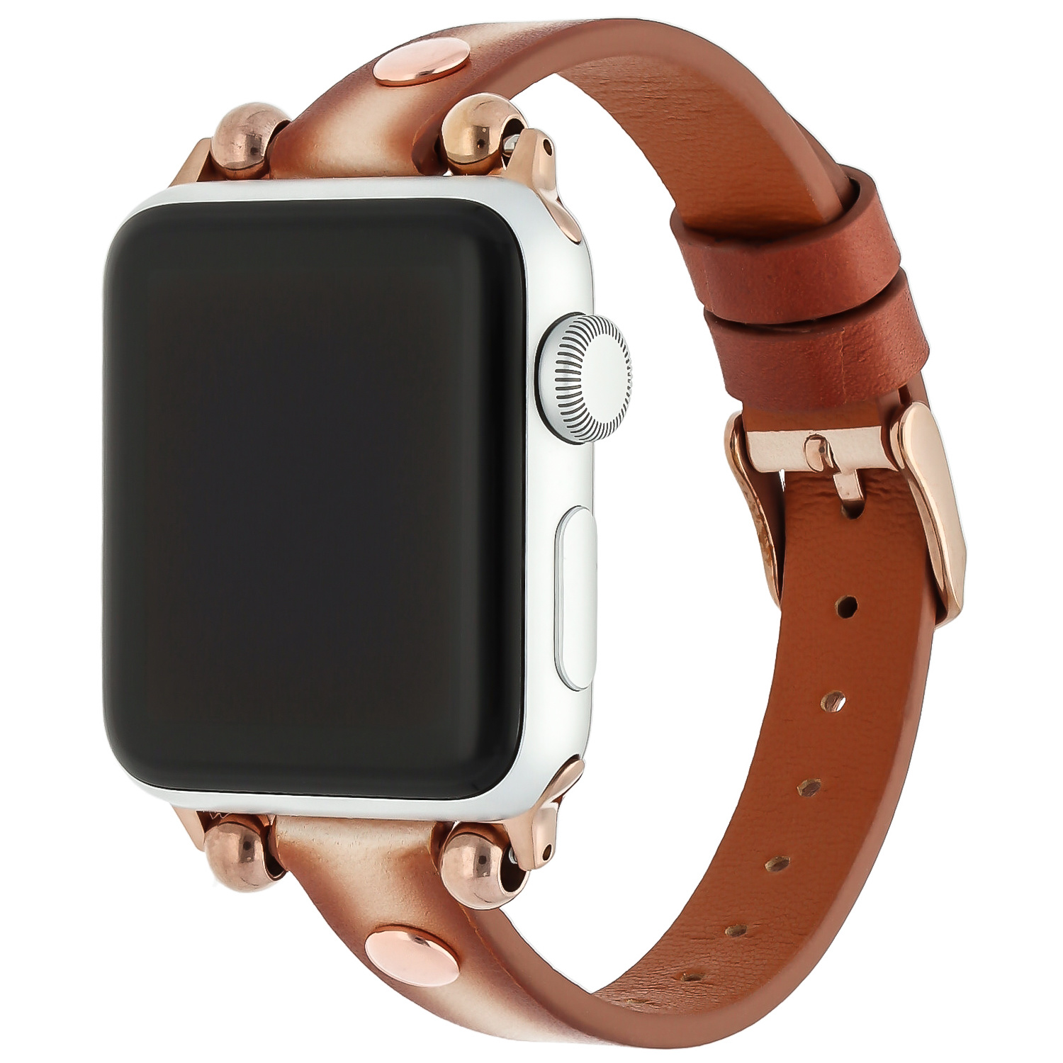 Apple Watch Leren Slim Bandje - Camel - Geschikt voor 38mm/40mm/41mm