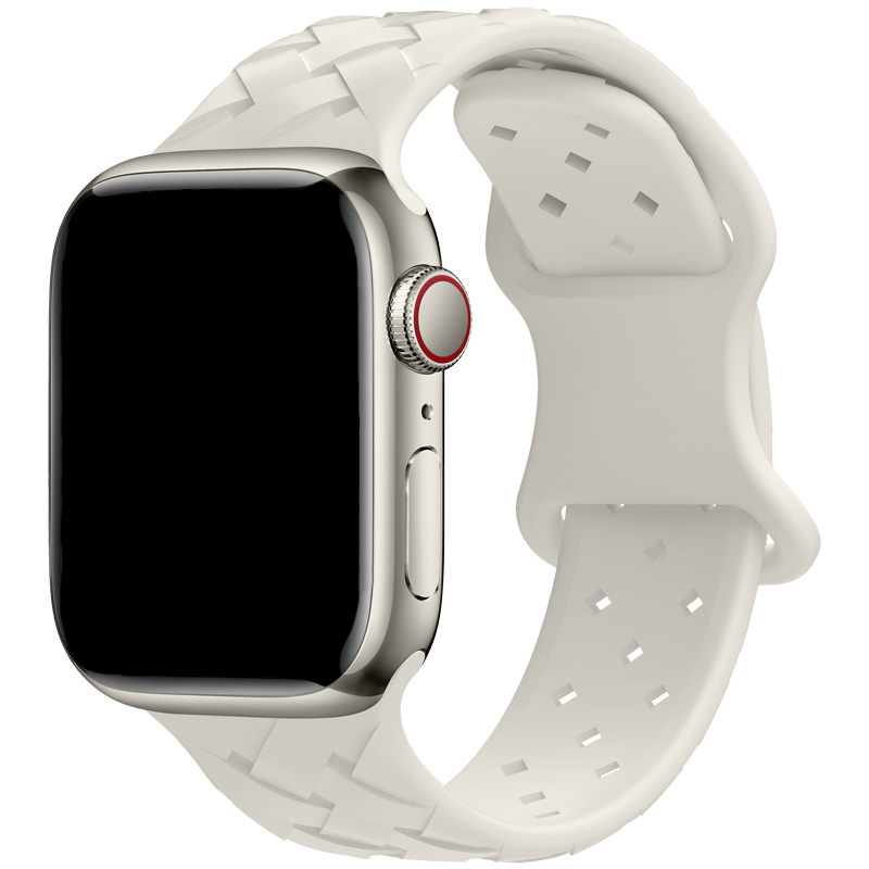 Apple Watch Gevlochten Sport Bandje - Sterrenlicht - Geschikt voor 42mm/44mm/45mm/49mm