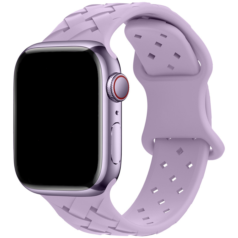 Apple Watch Gevlochten Sport Bandje - Lavendel - Geschikt voor 42mm/44mm/45mm/49mm