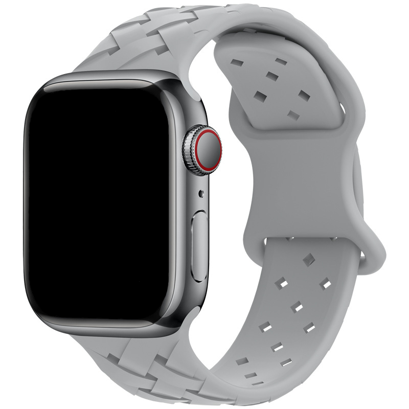 Apple Watch Gevlochten Sport Bandje - Grijs - Geschikt voor 38mm/40mm/41mm