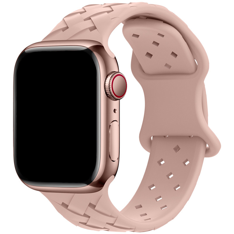 Apple Watch Gevlochten Sport Bandje - Pink Sand - Geschikt voor 38mm/40mm/41mm