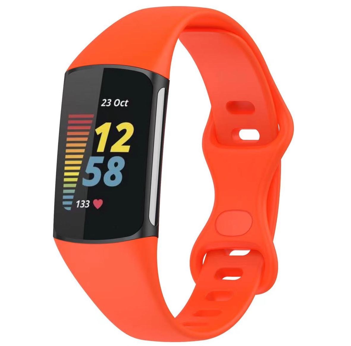 Fitbit Charge 5 Sport Bandje - Oranje