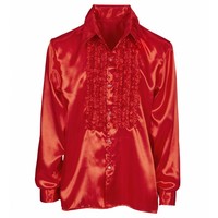 Widmann Rouchen Shirt Rood Satijn