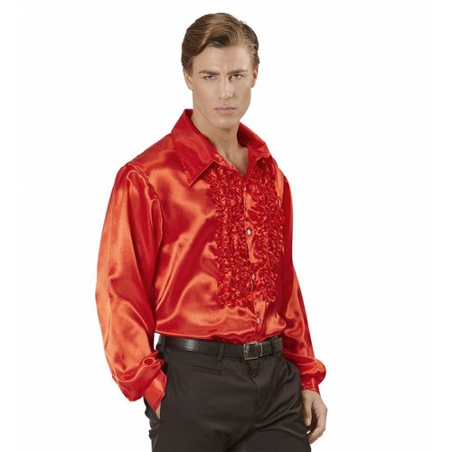 Widmann Rouchen Shirt Rood Satijn