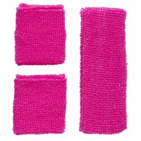 Widmann Zweetband Set Neon Roze