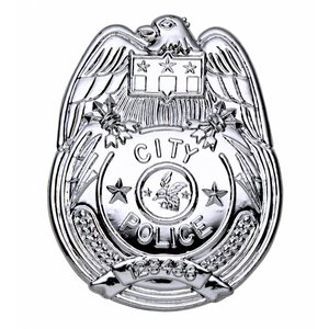 Zilveren Politie Badge