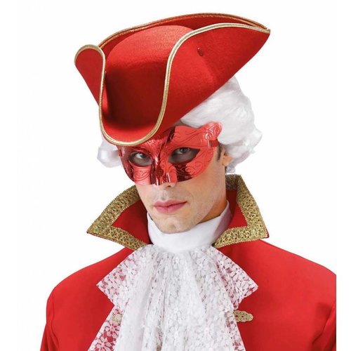 Oogmasker Metalic Rood