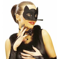Oogmasker Zwarte Kat