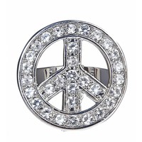 Peace And Love Ring Strass