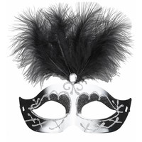 Oogmasker Venetie Zwart/Wit