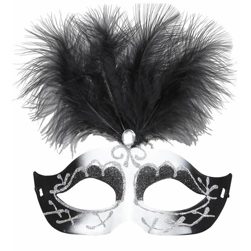 Oogmasker Venetie Zwart/Wit