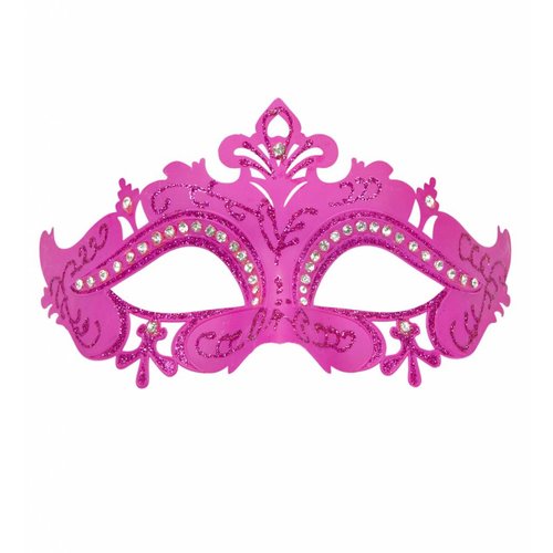 Oogmasker Venetie Met Stenen Roze