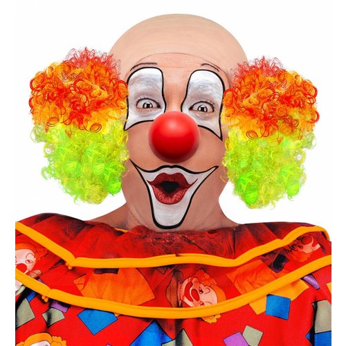 Widmann Kale Kop Clown Met Meerkleurig Haar