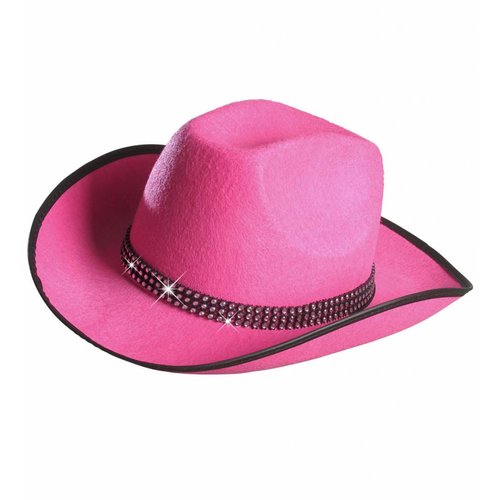 Widmann Cowboyhoed Roze Met Strass Band