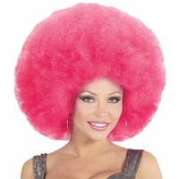 Widmann Pruik Afro Extra Groot Roze