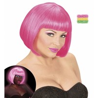 Pruik Valentina Neon Roze