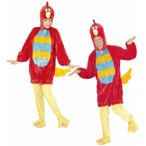 Widmann Pluche Rode Vogel Kostuum