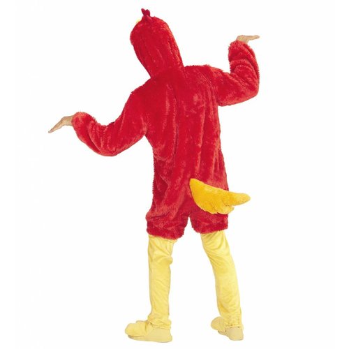 Widmann Pluche Rode Vogel Kostuum