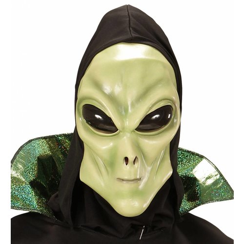 Alien Masker Met Kap En Bolle Ogen Kind