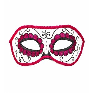 Oogmasker Dia De Los Muertos Zwart & Roze