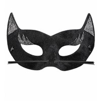 Widmann Oogmasker Fluweel Zwarte Panter Met Glitters