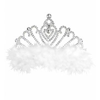 Widmann Tiara Met Witte Marabou