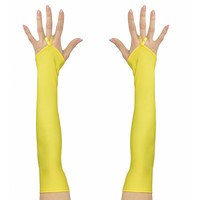 Widmann Vingerloze Handschoenen Satijn Neon Geel