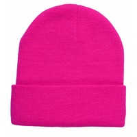 Beanie Neon roze