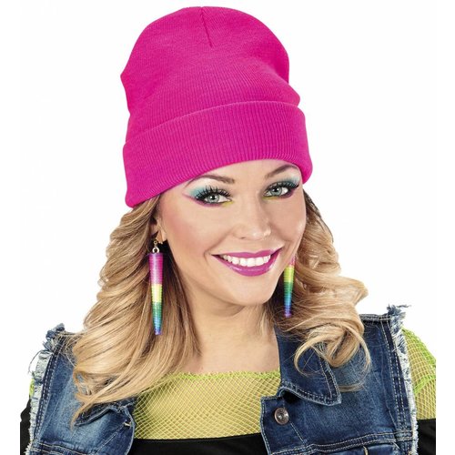 Beanie Neon roze