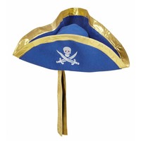 Tricorn Hoed Met Hoofdband Blauw