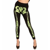 Widmann Leggings Skelet  Neon Groen