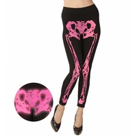 Leggings Skelet Neon roze