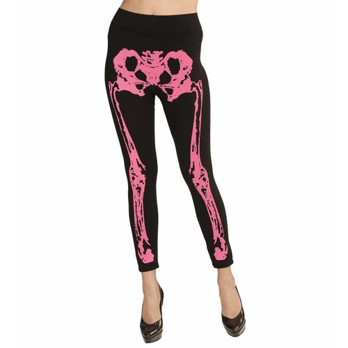 Leggings Skelet Neon roze